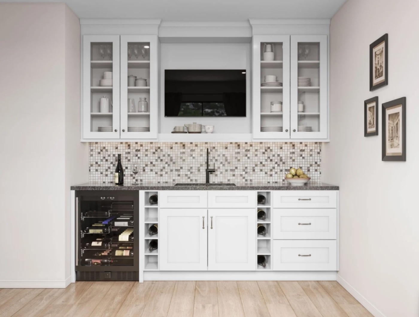 Custom bar and wine room design by Create More Space