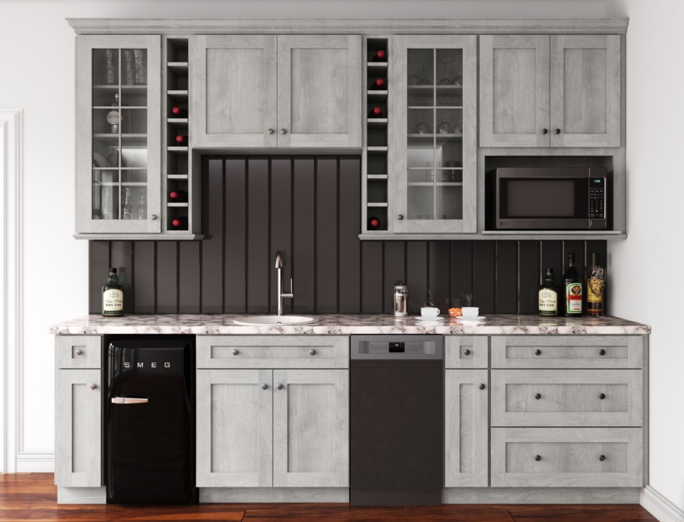 Custom bar and wine room design by Create More Space