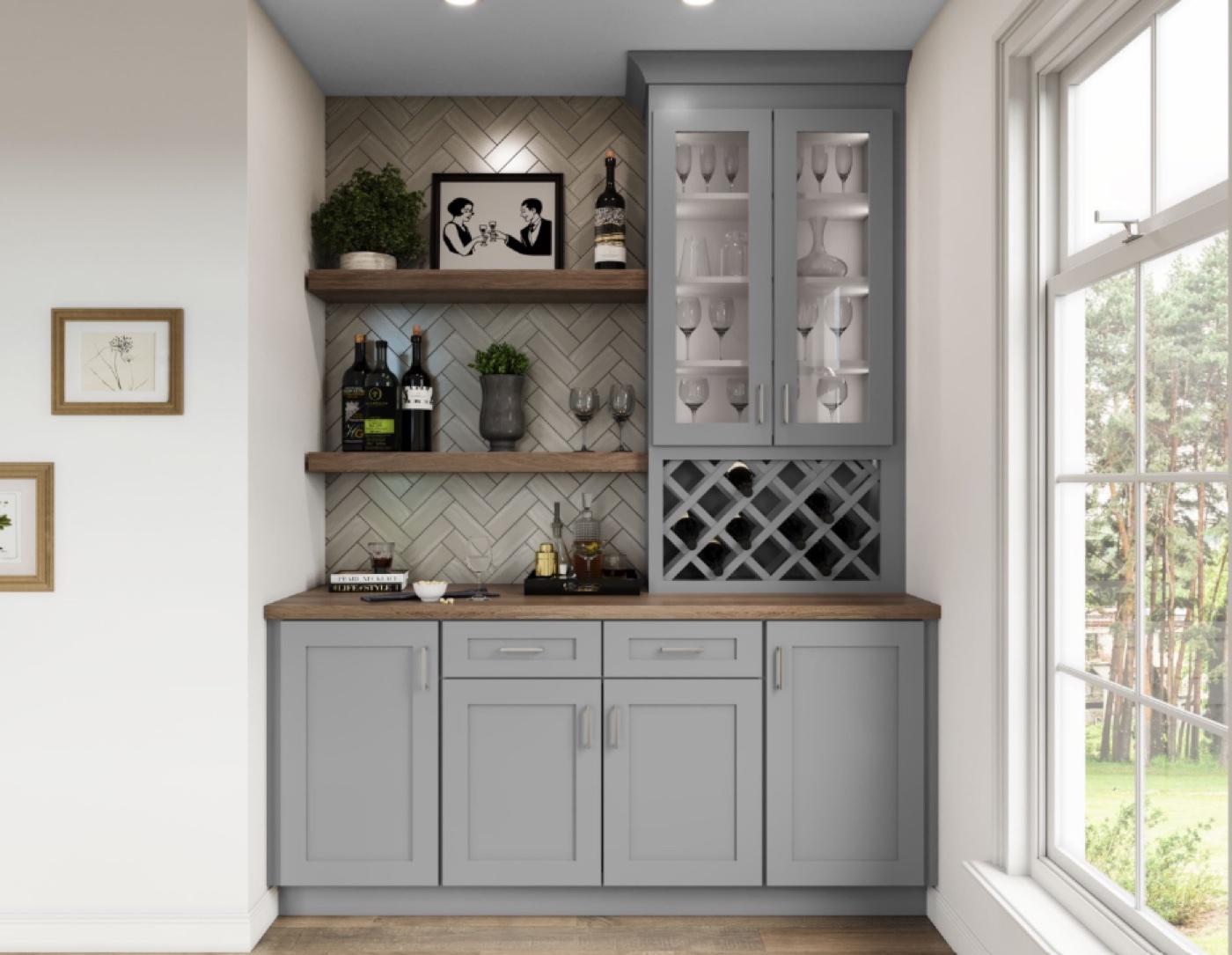 Custom bar and wine room design by Create More Space