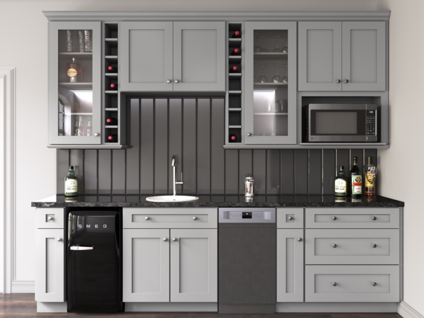 Custom bar and wine room design by Create More Space