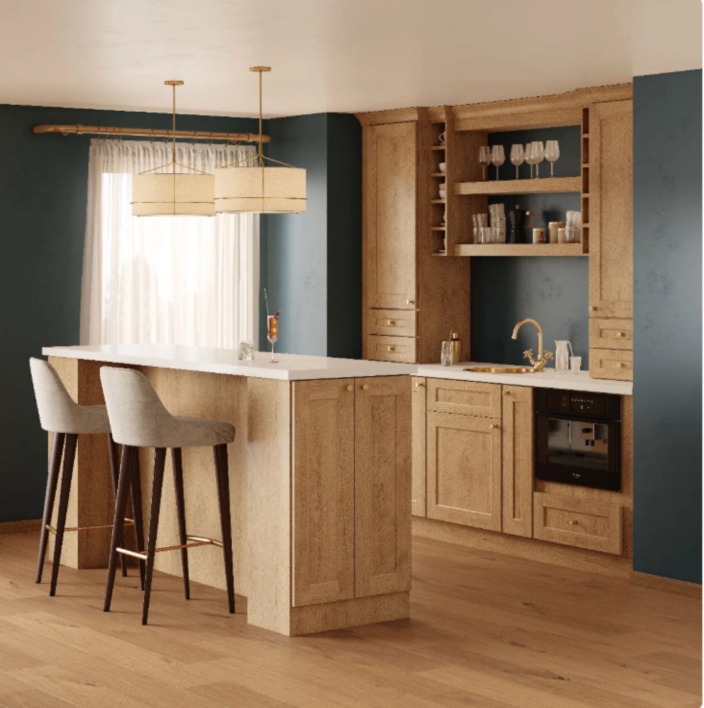 Custom bar and wine room design by Create More Space