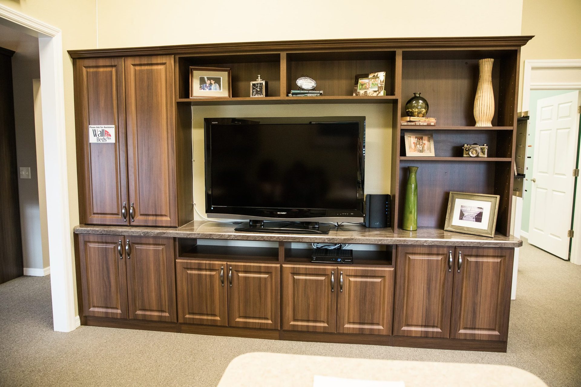 Built-in entertainment center with storage by Create More Space