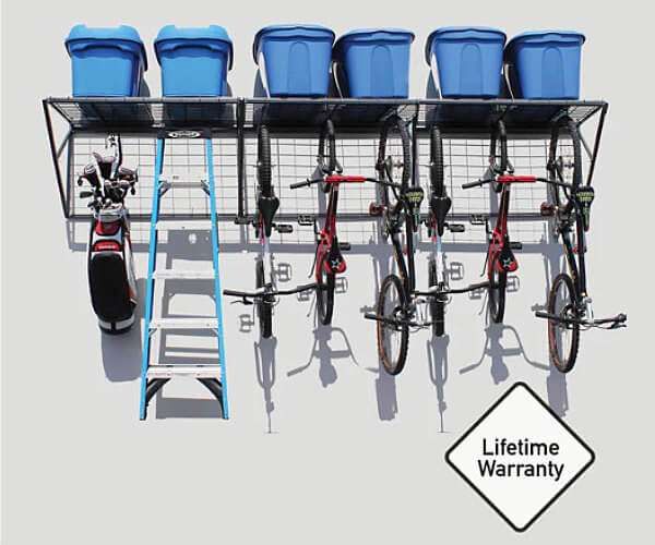 Wall Bike Rack with Shelf — garage accessory