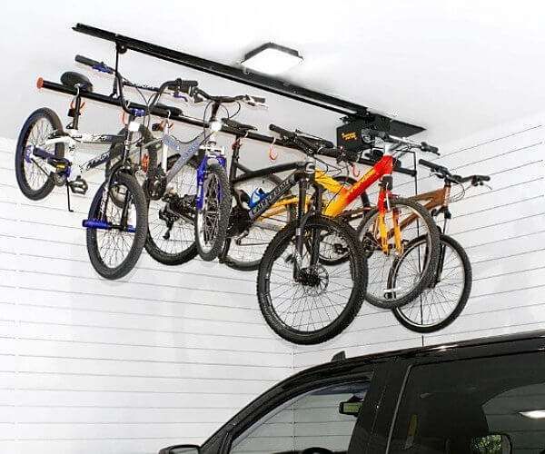 Overhead Bike Storage — garage accessory