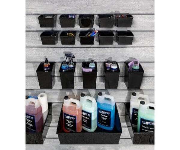 Slatwall Bins — Assorted Sizes — garage accessory