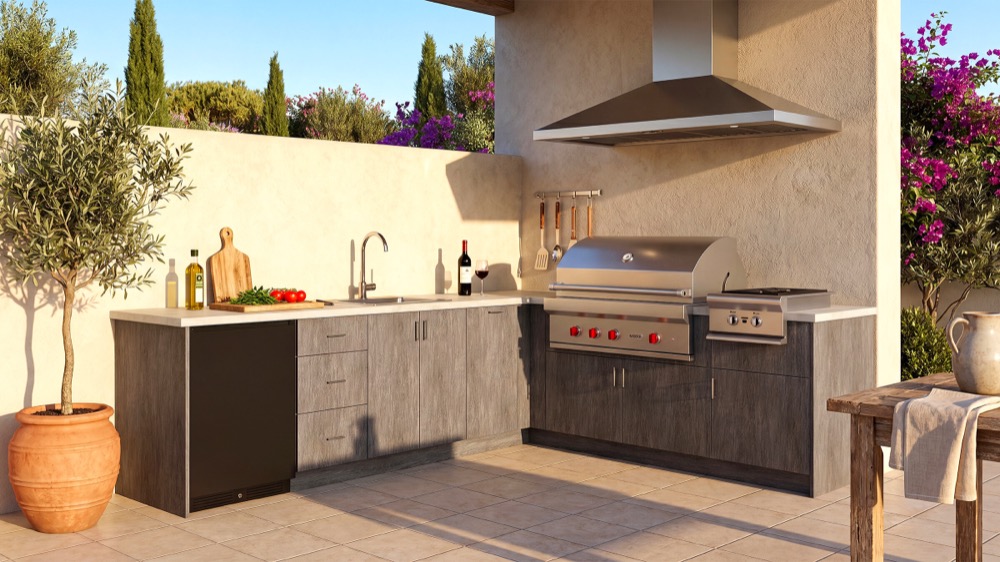 Outdoor kitchen in Muratti finish