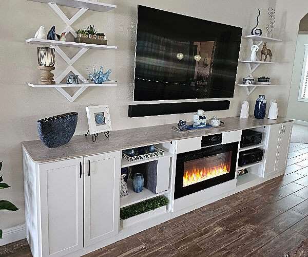 Custom entertainment center built-in cabinetry